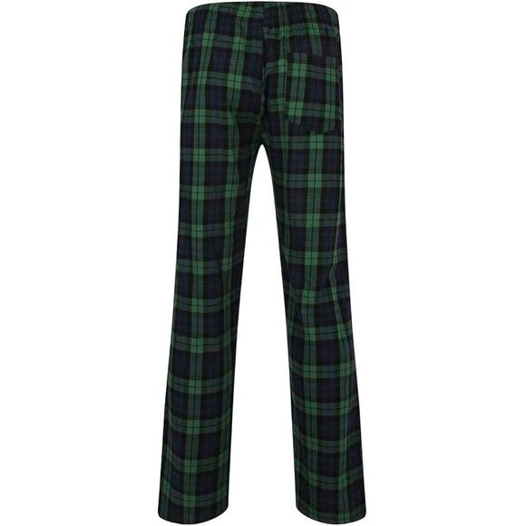 SF Mens Tartan Lounge Pants / Navy/Green - Picture 2 of 3
